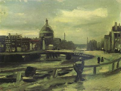 Vincent Van Gogh View of Amsterdam from Central Station (nn04) France oil painting art